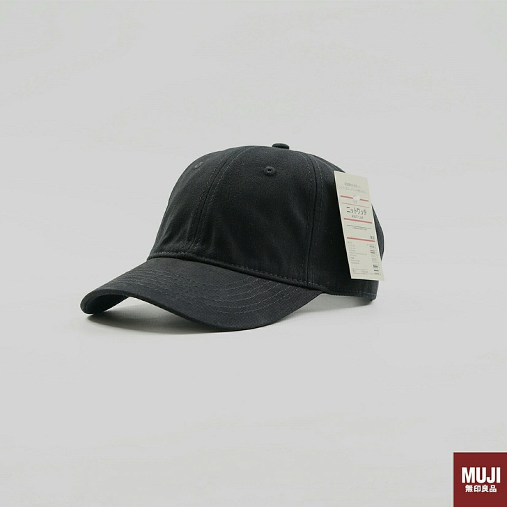 日本无印良品MUJI鸭舌帽男女棒球帽纯色百...