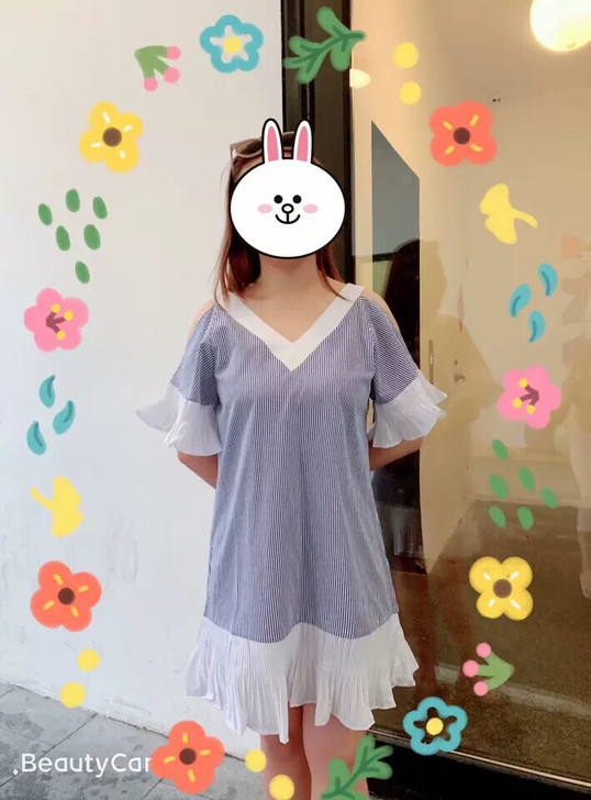 韩国东大门新款夏装收腰显瘦连衣裙气质甜美法...