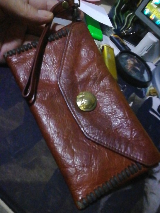 复古纯皮长款钱包 160包邮 成色看图 收...