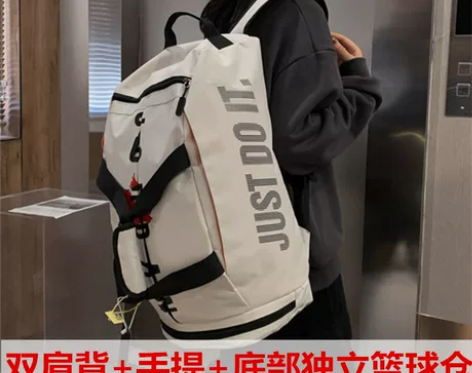 干湿分离健身包男篮球训练包飞人双肩包美式背...