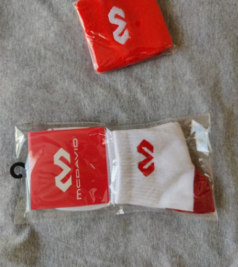 McDavid迈克达威 运动袜+护腕 红白...
