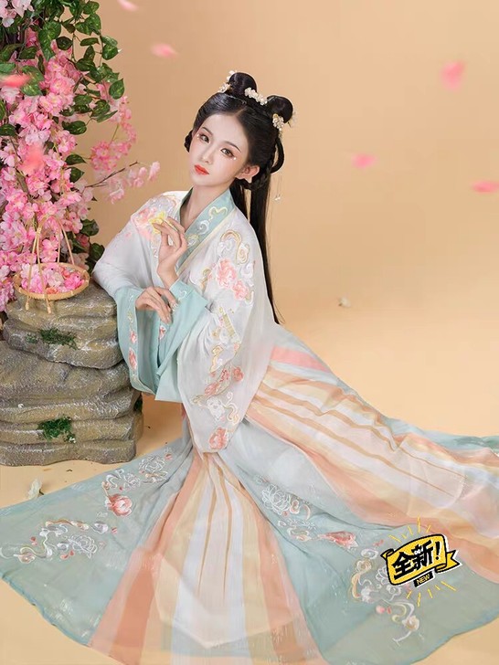 青柠 墨子研原创汉服女中国风晋制齐腰交领襦...