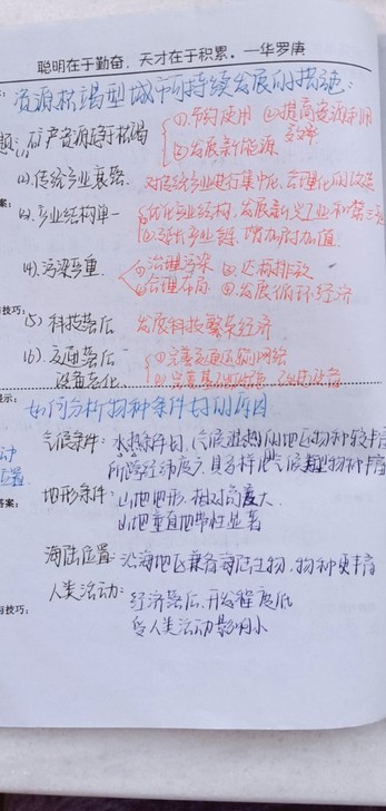 地理A+高中毕业学姐手写笔记,扫描pdf1...