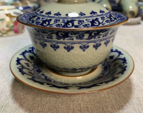 景德镇老陶泥宝象经典三才盖碗容量180毫升...