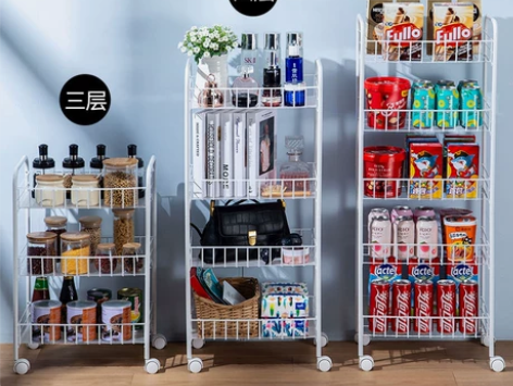 【捡漏】 小推车厨房置物架落地多层家用收纳...