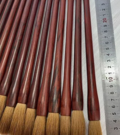 新出印度小叶紫檀工艺毛笔,纯手工配纯黄鼠狼...