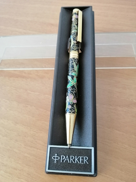 派克圆珠笔，景泰蓝笔杆，全新无损没用过，品...