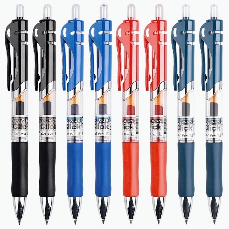 200支中性笔黑红蓝圆珠笔签字笔学生学习考...