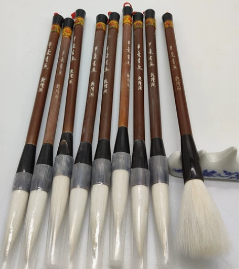 日本回流，邹紫光阁乾隆阁毛笔，大品牌老毛笔...