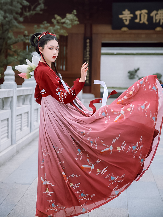 [不议价]艺缕赤鸢传统汉服齐胸襦裙日常清新...