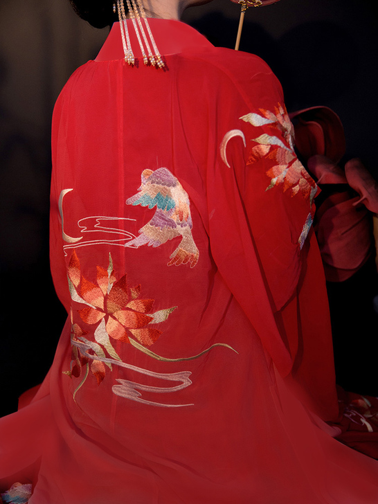 红妆迎月 墨子研 汉服女齐腰襦裙广袖大袖衫...
