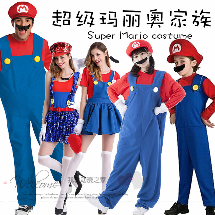 万圣节成人Cosplay马里奥化妆舞会装扮...