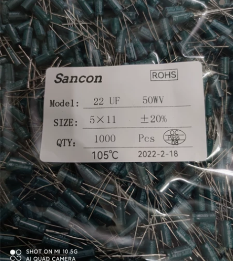 50v22uf 5x11 200k 三鑫厂...