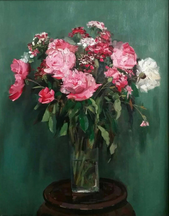 油画作品 送人自留均可 花瓶 花 花束