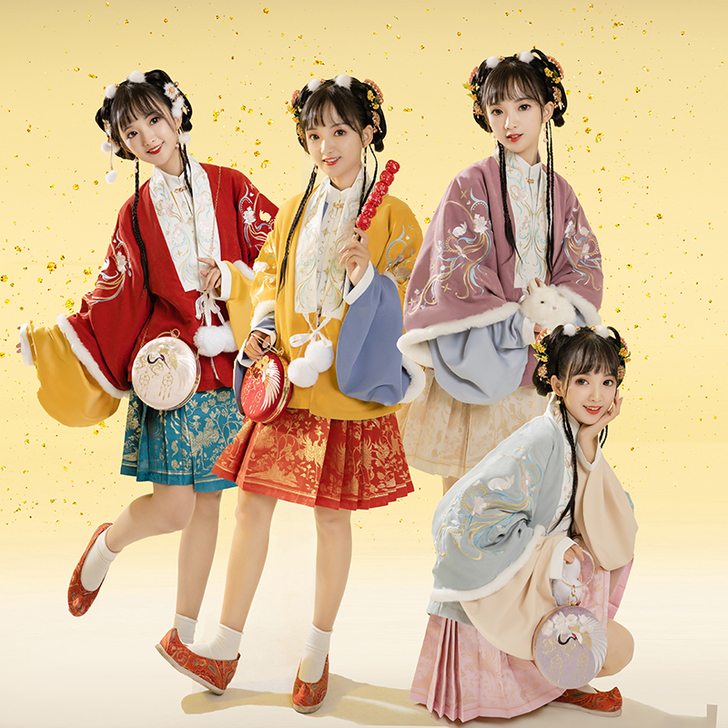 东月棠 流云兔 多色款短裙春装汉服汉元素女...