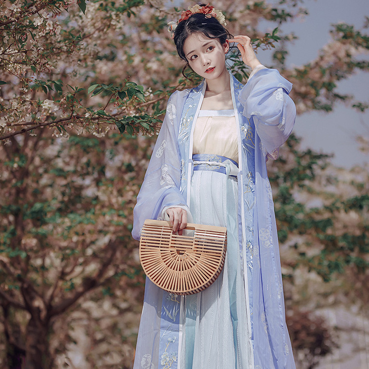 【流烟昔泠-非琼露】原创汉服绣花褙子吊带褙...
