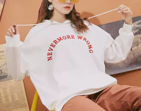 诗曼朵2018秋季新款韩版宽松休闲字母刺绣...