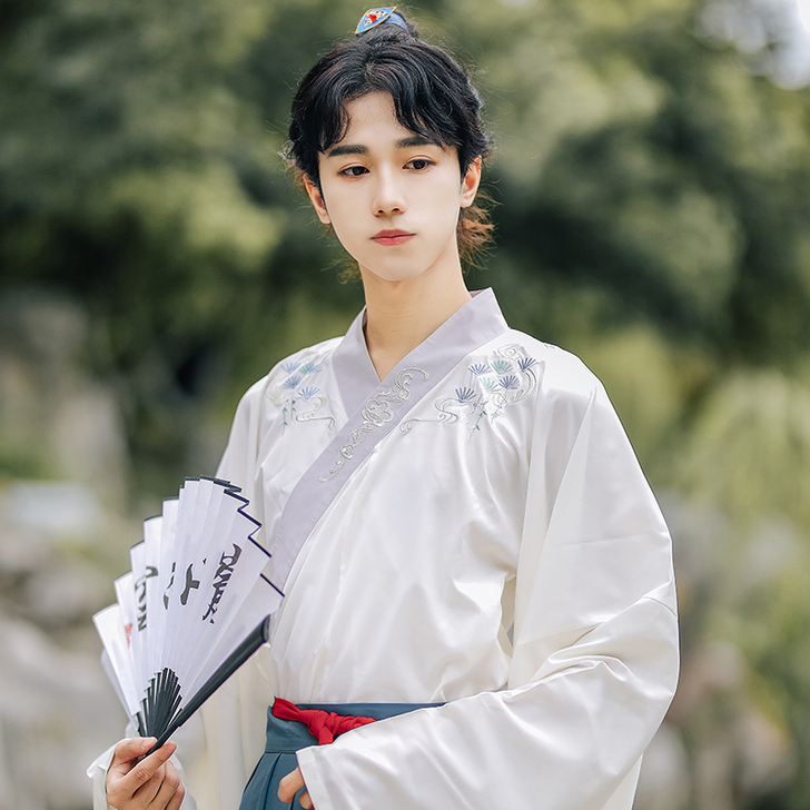 流烟昔泠 未央 原创春秋传统汉服男女款鹤氅...