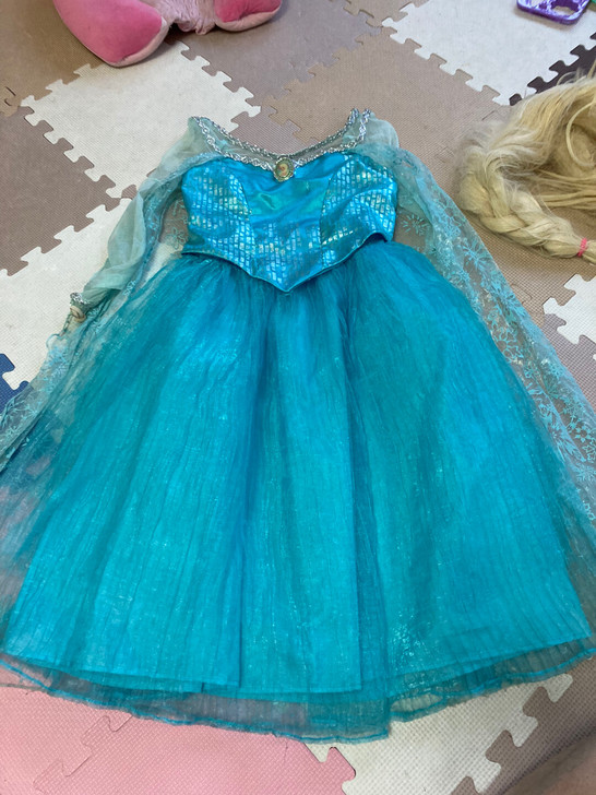 3件女童女孩迪士尼cosplay衣服冰雪奇...