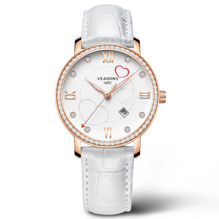 正品女士手表女2020年新款简约气质防水皮...