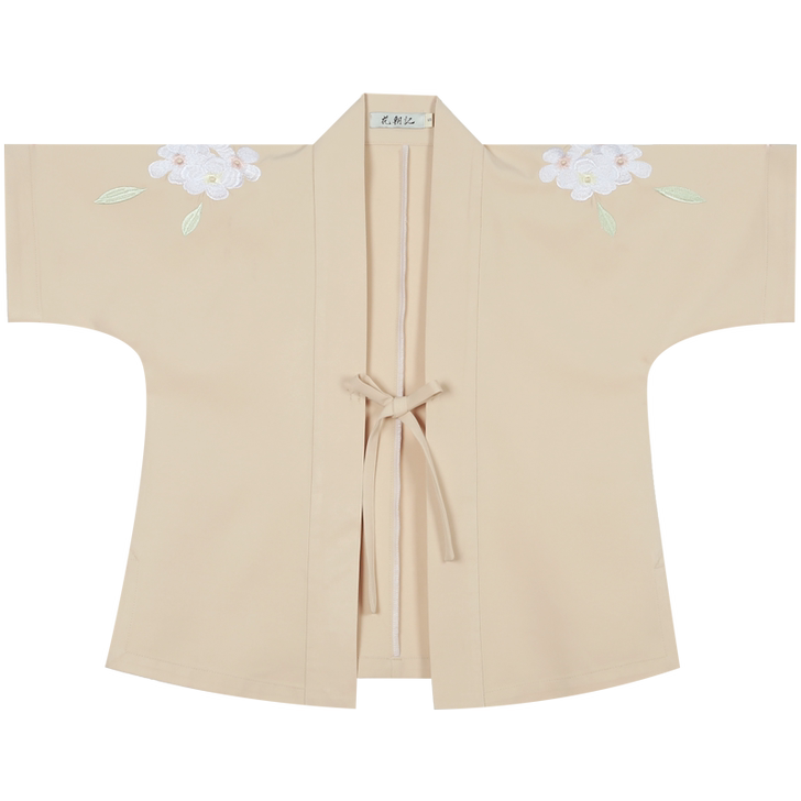 芸微 花朝记汉服原创设计 刺绣对襟半臂 交...