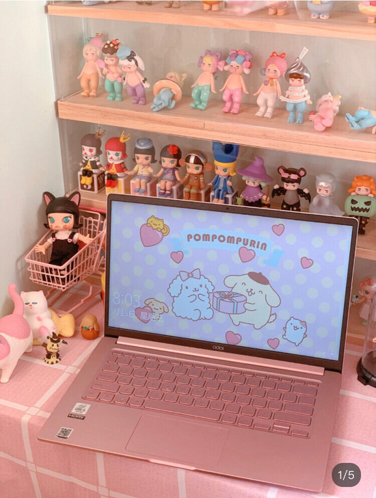 华硕a豆9.5成新买了没怎么用，渐变粉51...