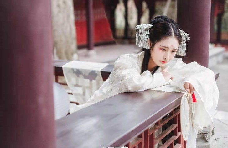 荣姬古装汉服秋装女改良魏晋襦裙仙女清新淡雅...