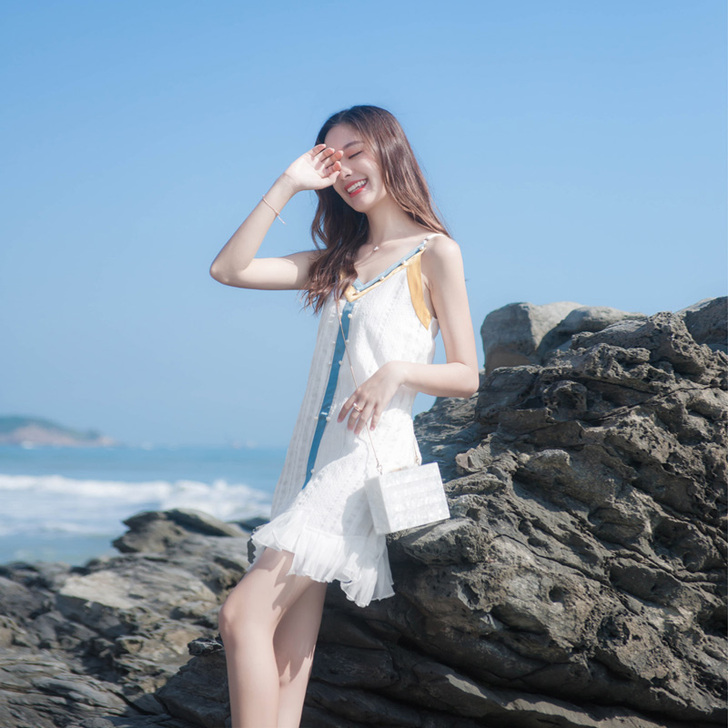 夏季新款女装法式复古裙山本初恋仙女裙海边#...