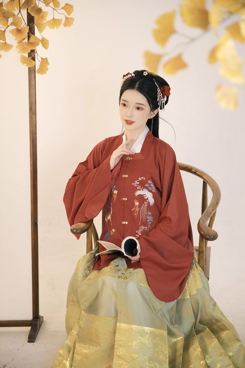 【流烟昔泠-岁千秋】原创绣花汉服女装刺绣方...