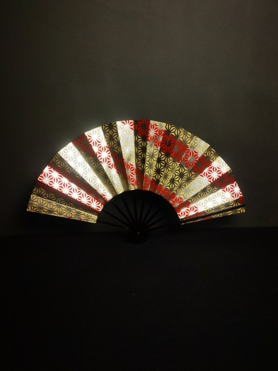 日本双面竹柄舞扇子折扇纸扇蝙蝠扇仕舞御花扇...