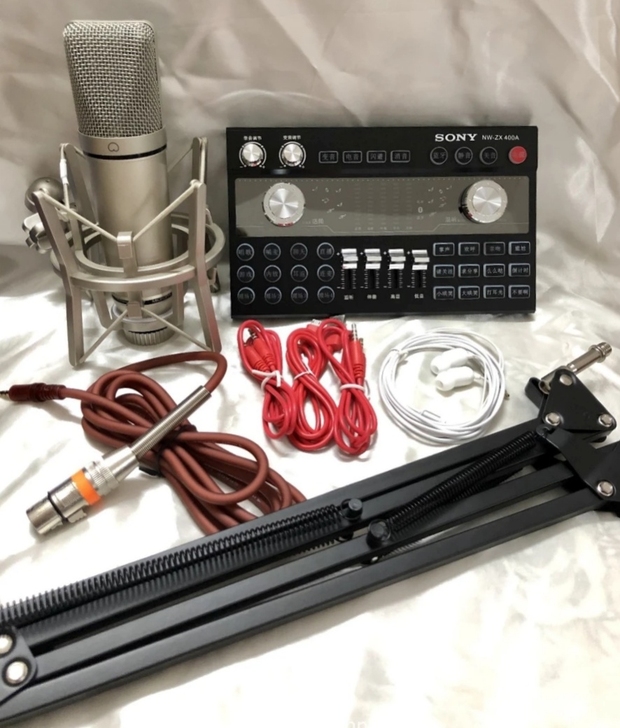 索尼声卡直播全套手机唱歌专用变声器话筒全套...