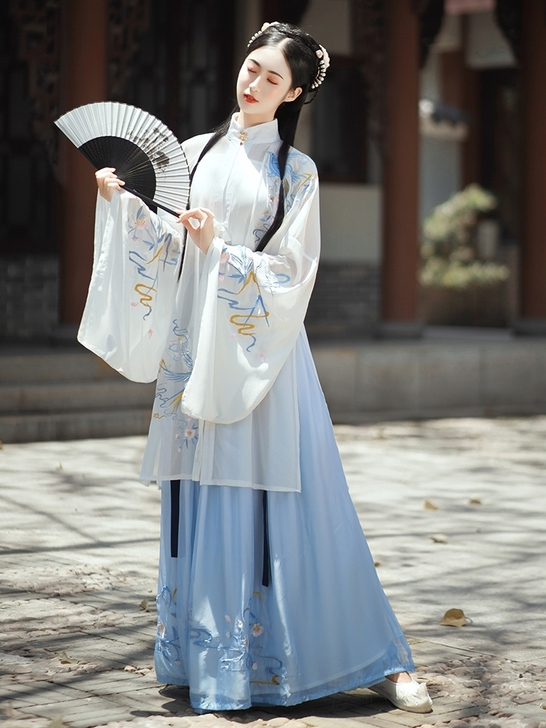 【可出可换】千韵岗汉服薄款明制立领全套