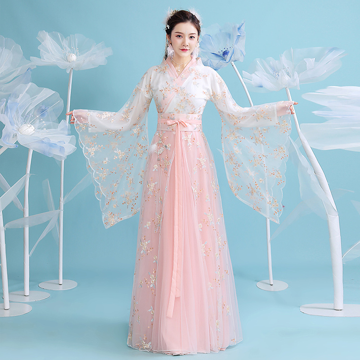 原创古装汉服女中国风仙气女飘逸古风合唱舞蹈...