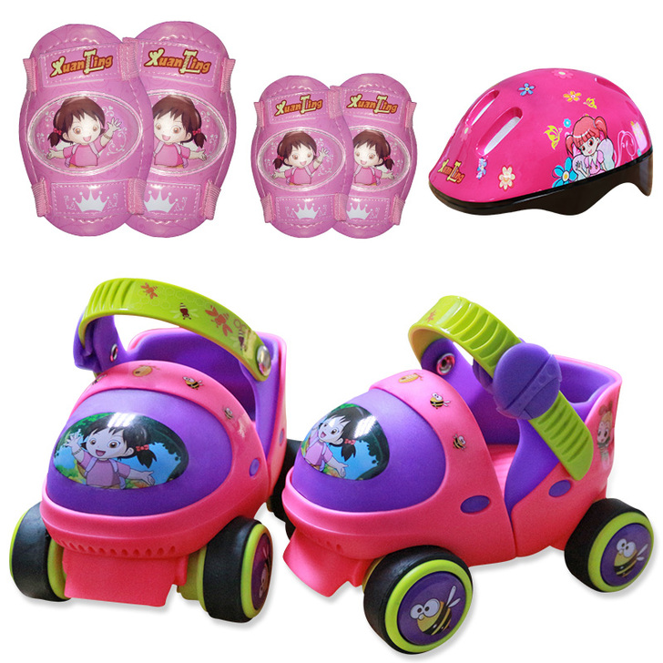 玄凌溜冰鞋儿童双排轮滑冰鞋宝宝四轮旱冰鞋幼...