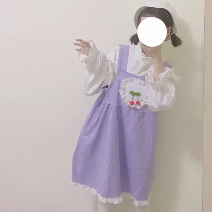 #连衣裙#【出】紫罗兰背带裙