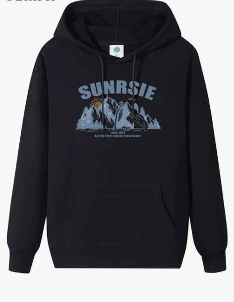 森马2022年新款卫衣男潮流印花时尚连帽