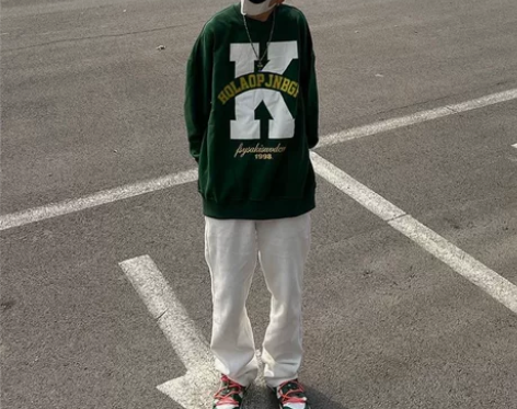 春秋新款美式街头嘻哈宽松oversize卫...