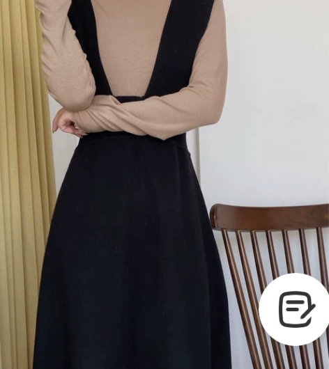 赫本风针织连衣裙背带裙 均码全新未过水 逛...