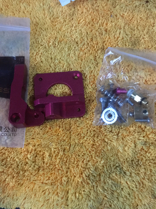 红色铝MK8挤出机升级更换适合驱动进料3D...