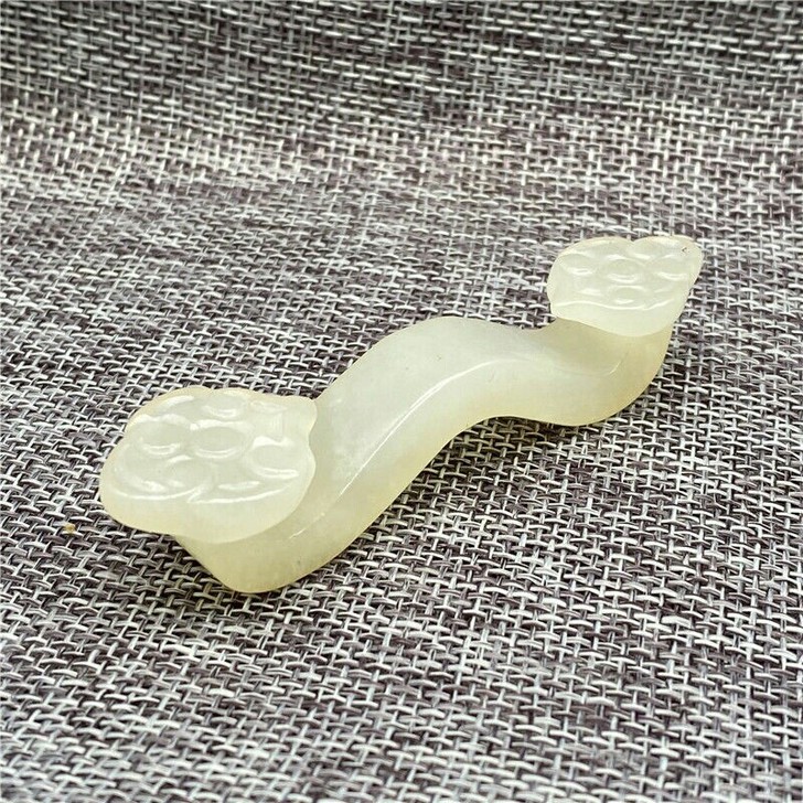 岫玉摆件做旧玉雕工艺古玉老玉挂件古董颈饰玉...