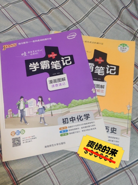 初中历史 化学学霸笔记,全新没用过,本地包邮