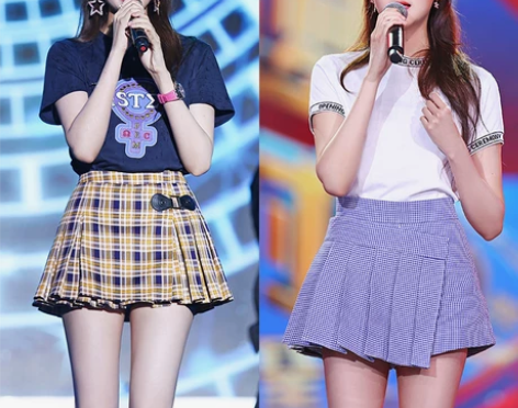 百褶裙短裙高腰a字显瘦两件套格子半身裙女