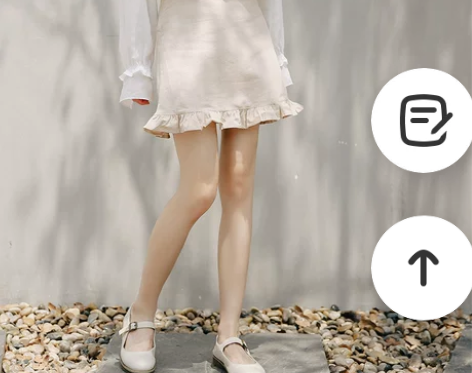 2021夏装新款小清新少女风木耳边半身裙纯...