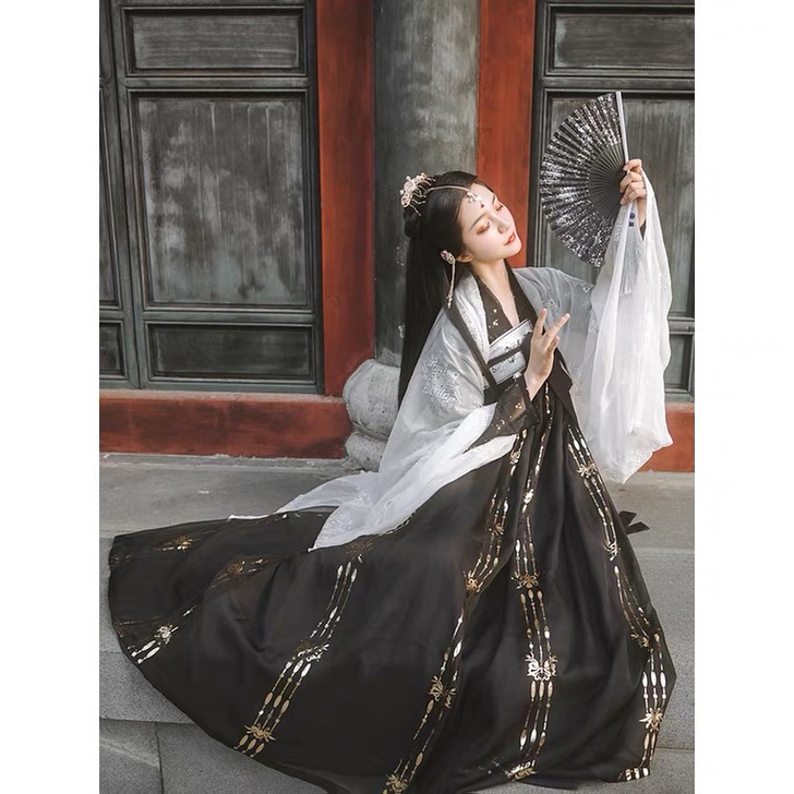 璎珞 墨子研 黑璎珞 上衣+襦裙+大袖...