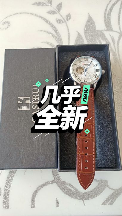 全新 外贸出口全自动机械男表,真皮表带、夜...