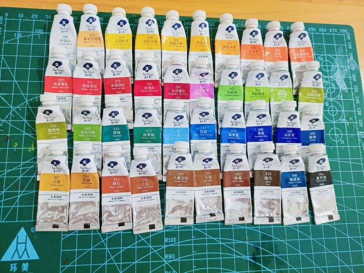 出水彩余管残管，鲁本斯卡洛琳40色余管，大...