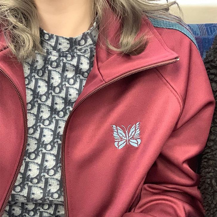 老夫子 needles 酒红色 蝴蝶外套 ...