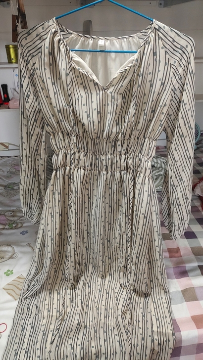 雪纺长裙连衣裙长袖春夏秋可穿 全新