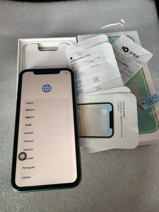 苹果11国行128g绿色手机，盒子 保卡 ...