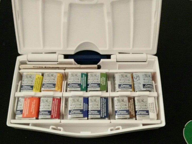温莎牛顿水彩套装，退坑回血出自己屯的颜料，...